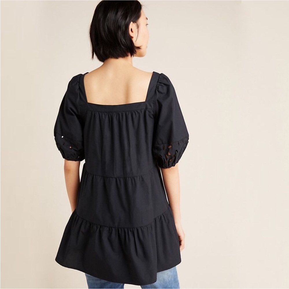 “MAEVE” Anthropologie Everly Tiered Eyelet Baby Doll Tunic - Picture 2 of 14